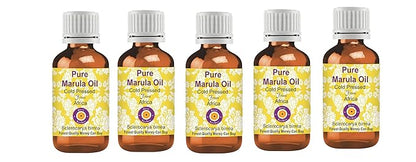 Deve Herbes Pure Marula Oil (Sclerocarya birrea) Cold Pressed (Pack of Five) 100ml X 5 (16.9 oz)