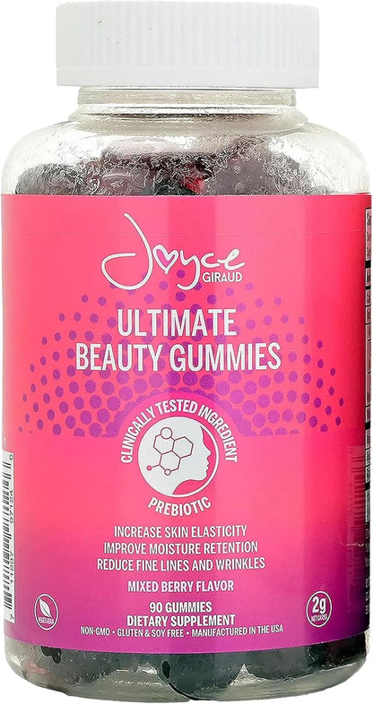 Joyce Giraud Ultimate Beauty Gummies, 30-Day Supply, Supports Skin Hydration & Healthy Skin Tone, 90 Gummies