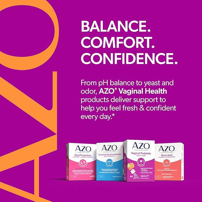 AZO Vaginal Probiotic Mini-Chews for Women, Supports Healthy Vaginal Odor, Healthy Vaginal Flora, Yeast Balance and pH*, Delicious Fruit Punch Taste, 14 Count