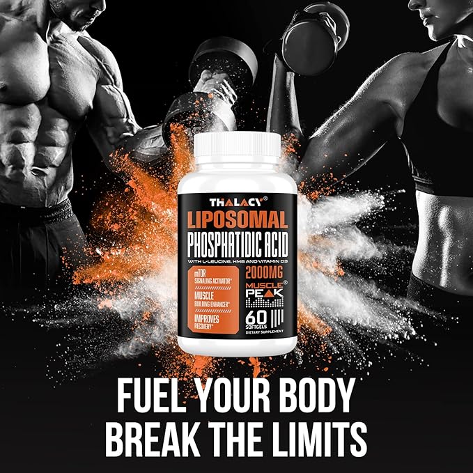 2000mg Liposomal Phosphatidic Acid Muscle Builder (PA), High Absorption Muscle Building Supplements for Men & Women | Muscle Gainer, mTOR Protein Synthesis & Lean Muscle, Strength, 10 Pack