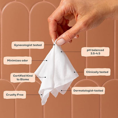 The Honey Pot Company - Feminine Wipes - Daily PH Balancing, Fragrance & Sulfate Free Wipes for Intimate Parts, Body, or Face - Hygiene Products - Normal 30 ct