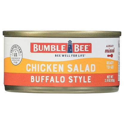 Bumble Bee Snack On The Run! Protein Snack Pack - Buffalo Chicken Salad with Crackers - 10g Protein per Box - Ready to Eat Easy-Open Canned Chicken Salad (Pack of 1)