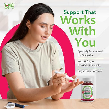 YUM-V'S Multivitamin for Women & Men – Sugar Free Multivitamin Gummies – Zero Sugar Gummy with Chromium, Thiamine & Magnesium – Keto-Friendly Daily Vitamin Gummy – Raspberry (60 Count (Pack of 2))