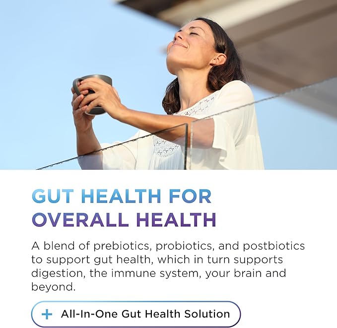 DR. EMIL NUTRITION Women & Men Total Gut Health Complex | Prebiotic + Probiotic + Postbiotic Gut Health Supplements | Probiotics Digestive Health & Gut Health | 60 Capsules