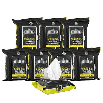 The Nobleman Cleansing Wipes Variety Pack (8 Packs, Charcoal)