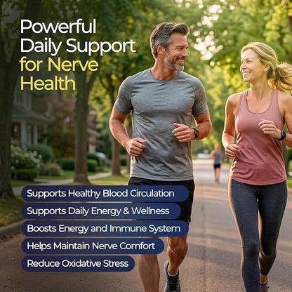 The Nerve Brand Neuropathy Support Gummies, 600 mg R Alpha Lipoic Acid Gummies with B1 B6 B12 and Lion’s Mane, Sugar Free Daily Nerve Health Supplement, 30 Day Supply