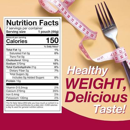 ProtiDIET High Protein Carbonara Pasta – 15g Protein, 7 Pouches - Balanced High Protein Meal Replacement for Everyday Wellness