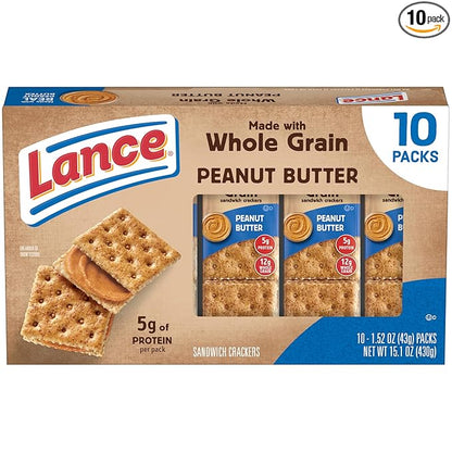 Lance Baked with Whole Grain Peanut Butter, 10 Count 1.52 Oz