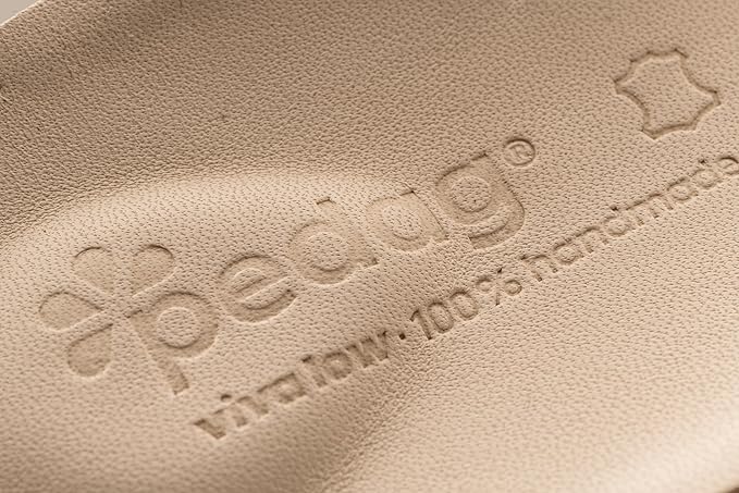 Pedag Viva Low | Low Arch Support | Handmade in Germany | Plantar Fasciitis Relief | Heel Cushion | Activated Charcoal Odor Control | Metatarsal Support | Tan | Women US 7/ EU 37