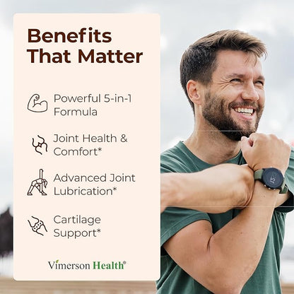 Joint Support Supplement with Glucosamine Sulfate, Hyaluronic Acid, Boswellia & MSM – Supports Joint Health, Mobility & Bone Strength – for Daily Use – FSA Eligible 2 Pack