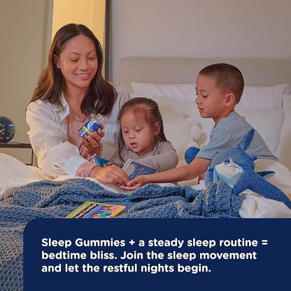 Mommy's Bliss Kids Sleep Melatonin Gummies, No Artificial Colors, Flavors or Gelatin, Strawberry Flavor Children's Melatonin Gummies, Age 3+, 60 Count