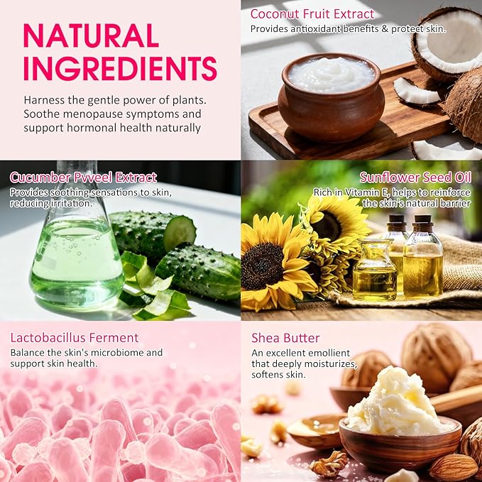 Natural Bioidentical Estriol Cream for Women Menopause Relief Silky Estrogen Cream for Vaginal Dryness 1oz 2 Month Supply