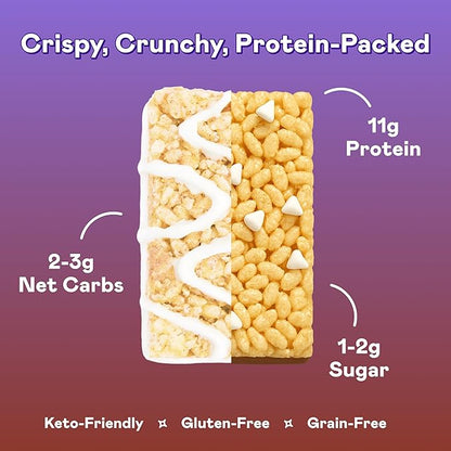 Magic Spoon Treats - 16 High Protein Bars: 8 Salted Caramel & 8 Smores - High Protein Gluten Free Snack - Sugar & Gluten Free Protein Cereal Bar - Low Carb, Keto Friendly - Healthy Snacks
