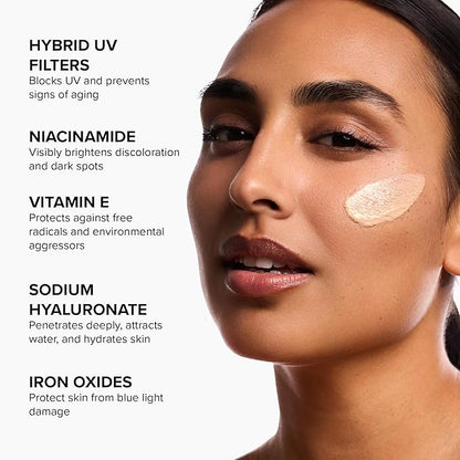 DRMTLGY Universal Tinted Moisturizer SPF 46 – Hydrating Dewy Tinted Sunscreen for Face with Zinc Oxide & Octinoxate – Niacinamide & Hyaluronic Acid – Broad Spectrum Lightweight Daily SPF, 1.7 oz