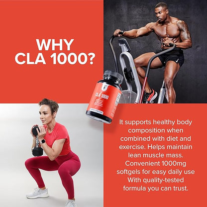InnoSupps CLA 1000mg - CLA Supplements with Safflower Oil - Supports Metabolism, Lean Muscle Recovery and Growth, Stamina, and Immune Health (30 Capsules)