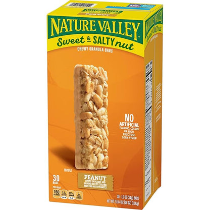 Nature Valley Sweet and Salty Granola Bars, Peanut, 30 Bars, 36 OZ