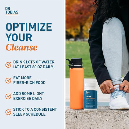 Dr. Tobias Colon Cleanse - Constipation Relief & Gut Health Support for Women & Men | 14 Day Colon Cleanser for a Gentle Colon Detox & Gut Flush 24 Capsules (1–2 Daily)