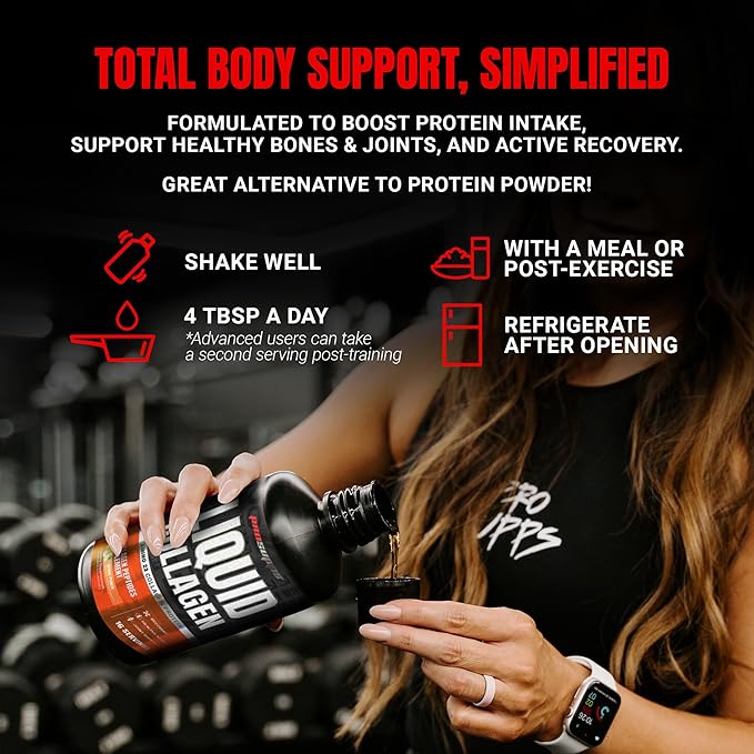 ProSupps Amino23 Liquid Collagen Shots, Citrus Punch - Collagen Peptide Post Workout Supplement Supports Healthy Aging, Joints, Skin & Hair - Gluten-Free & Zero Sugar - 16 Servings