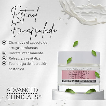 Advanced Clinicals Retinol Cream Face Moisturizer | Encapsulated Retinol Lotion For Face With Ferulic Acid + Vitamin E To Soften Appearance Of Crepey Skin & Look of Fine Lines & Wrinkles, 2.5 Fl Oz