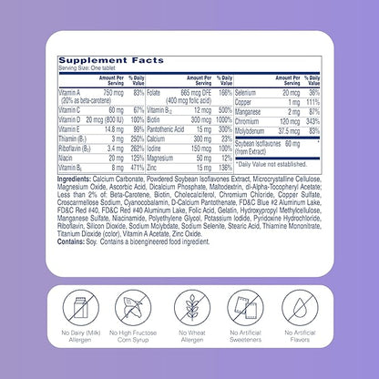 One A Day Women's Menopause Multivitamin with Vitamin A, Vitamin C, Vitamin D, Vitamin E and Zinc for Immune Health Support, Bone health, 50 Count (Packaging May Vary)