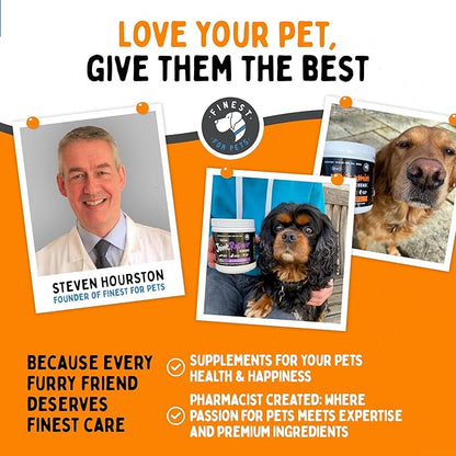 100% Pure Fish Oil for Dogs & Cats (1,545mg Omega 3 per Teaspoon) 32oz. Loaded with EPA & DHA for Joints, Skin & Coat, Itching, Heart & Immune Health. Stronger Than Salmon Oil. Unflavored Omegease.
