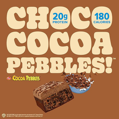 Pure Protein Cocoa PEBBLES™ Protein Bars – 20g Protein, 4g Sugar, 180 Calories (4 count) Low Sugar* High Protein Snack - Gluten Free - Perfect for a Healthy Snack.