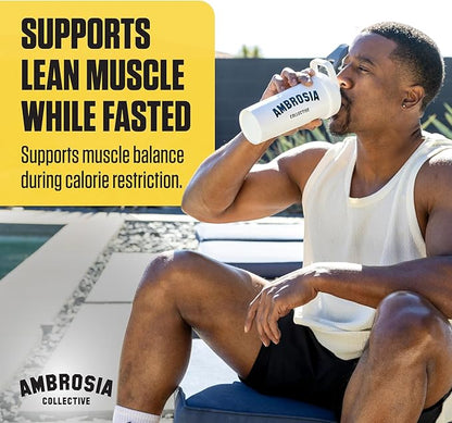 Ambrosia Hydroglyph Fasting Electrolytes Powder | Hydration Drink Mix with Amino Acids | Sugar Free Electrolyte Powder for Fasting & Intra Workout | 30 Servings, Pineapple Mango