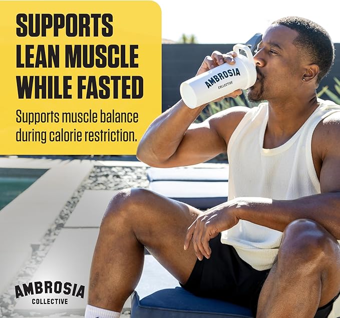 Ambrosia Hydroglyph Fasting Electrolytes Powder | Hydration Drink Mix with Amino Acids | Sugar Free Electrolyte Powder for Fasting & Intra Workout | 30 Servings, Strawberry Watermelon