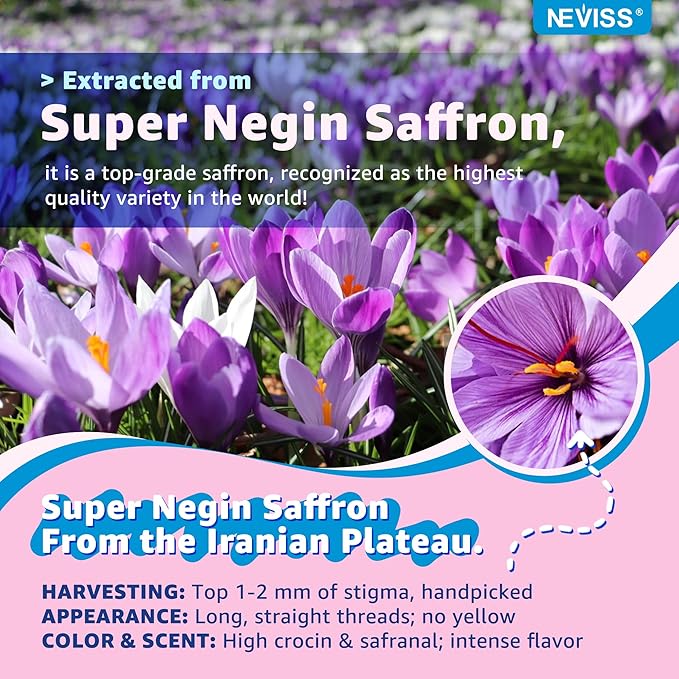 Saffron + Magnesium Glycinate+ Omega-3 - Calm Focus Gummies for Kids 4+, Saffron Extract Supplement with L-Theanine, Holy Basil, Rosemary, B6, B9, B12, D3 for Happy Mood, Cognition, ZZz, Sugar Free