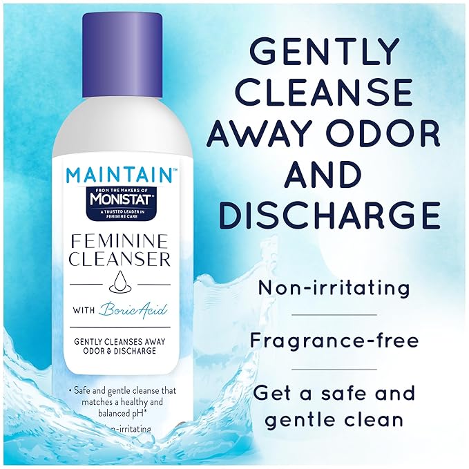 Monistat Boric Acid Feminine Wash,Fragrance-Free Intimate Wash for Women with Gentle pH-Balanced Formula,10 Fl Oz,(Pack of 6)