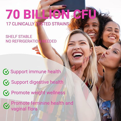 UpNourish Probiotics, Caviar Collagen with Prebiotics for Women's Digestive, Skin Radiance, and Feminine Health with Cranberry Extract & D-Mannose, 30 Fast-melt Packets