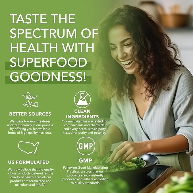 PLANT.O NUTRITION SuperGreens Gummies | Daily Greens Superfood with Fruits, Vegetables & Vitamins to Boost Immunity, Cognitive & Gut Health | Watermelon & Strawberry Flavor | 60 Super Gummies