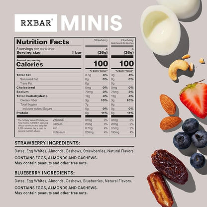 RXBAR Minis Protein Bars, Snack Bars, Variety Pack (16 Count)
