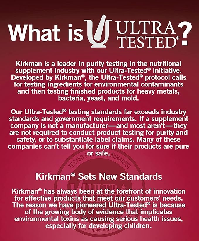 Kirkman - Yeast Aid Advanced Formula - 200 Capsules - Supports Yeast Control - Immune System Support - Hypoallergenic