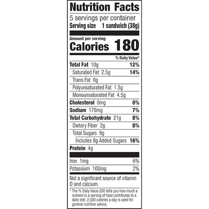 Nature Valley Biscuit Sandwiches, Chocolate Peanut Butter Snacks, 5 ct, 6.75 OZ (Pack of 2)
