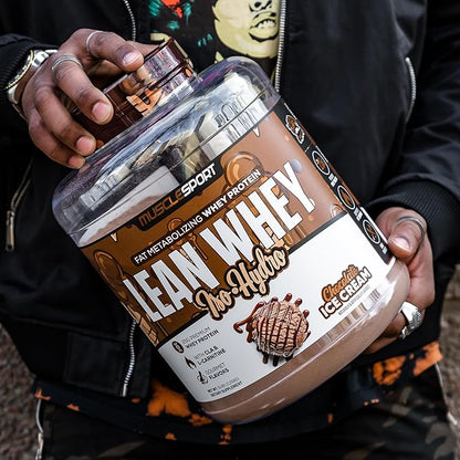 Musclesport Lean Whey Revolution™ Protein Powder - Whey Protein Isolate - Low Calorie, Low Carb, Low Fat, Incredible Flavors - 25g Protein per Scoop - 5lb Chocolate Ice Cream