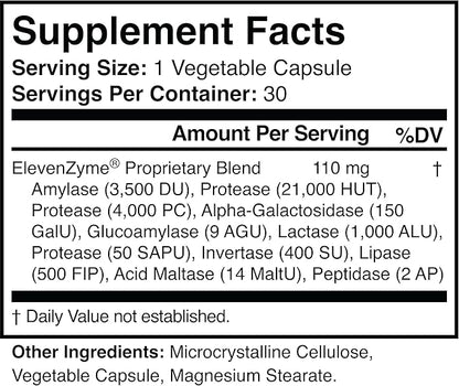 Natural Digestive Enzyme Supplement - Non-GMO, Vegan