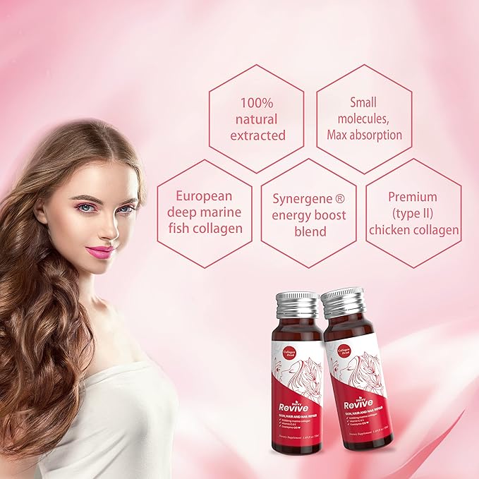 Heivy Liquid Collagen for Women, Collagen Drink with 10,000mg Marine Collagen Peptides, Collagen Liquid for Women for Hair Growth, Skin Repair, Nail Strength, 1.69 Fl Oz (Pack of 30)