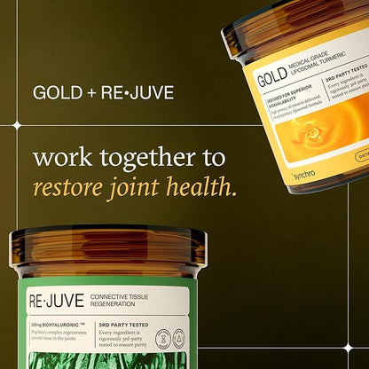 Synchro - Rejuve Joint Support Supplement, Non-GMO Cartilage and Joint Support, Joint Supplement with Hyaluronic Acid and Anthocyanins, 60 Joint Health Supplement Capsules