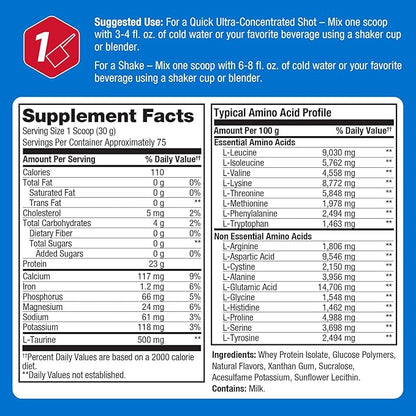 Prolab Whey Isolate 5LB, Ultra-Pure, Fast-Absorbing Whey Protein Isolate with 23g Protein & BCAAs,Supports Lean Muscle Growth, Recovery & Performance (Vanilla Ice Cream)
