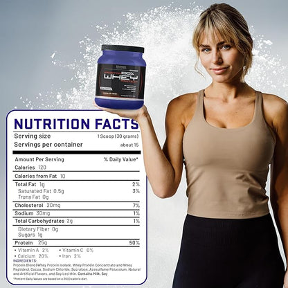 Ultimate Nutrition Prostar Whey Protein Powder Isolate, Chocolate - Low Carb, High Protein Powder Shake for Muscle Gain & Recovery - Low Sodium, Low-Fat & Keto Friendly - 1 lb Tub