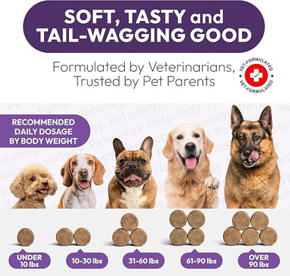 Dog Multivitamin Chewable - Dog Vitamins and Supplements with Glucosamine - 170 Chews - Hip & Joint, Pet Immune Support, Skin & Coat, Gut & Heart Health - Senior & Puppy Multivitamin Pet Supplement
