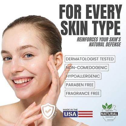 Alozera Hyaluronic Acid Serum for Face with Stem Cells, Deep Hydrating & Plumping Facial Serum for Dry Skin, Helps Improve Smoothness & Elasticity, Anti-Aging Moisturizing Serum for Day & Night