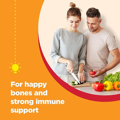 Chewable Vitamin D Gummies for Adults - Delicious Daily Vitamin D3 Gummies with D3 2000IU per Serving - Gluten and Gelatin Free Non-GMO Gummy for Adult Immunity Support - 60 Count