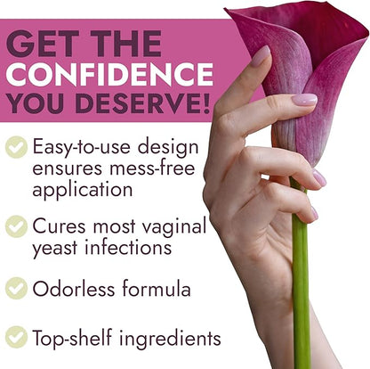 Yeast Infection Treatment for Women | Boric Acid Suppositories For Women | Helps Relieve Itching & Irritation | Vaginal Aid for Inflammation, Dryness & Watery Discharge | 12 Vaginal Suppositories