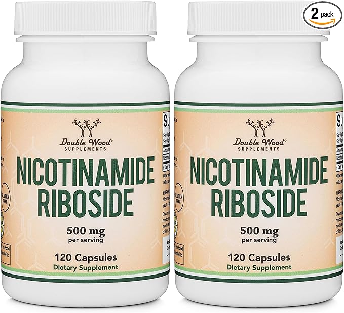 Nicotinamide Riboside - NAD Supplement to Boost Levels of NAD+ by Double Wood (Pack of 2)