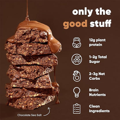 IQBAR Clean Plant Protein Bars - Fruit and Chocolate Lovers - 24 Count - Keto, Vegan, High Fiber, Gluten and Dairy Free, Low Sugar Snack - Brain and Body Nutrients for Focus, Energy, Meal Replacement