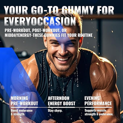 NSF Certified Creatine Gummy - Creatine Monohydrate Gummies for Men & Women-5g of Creatine Monohydrate per Serving - Sugar Free,Vegan, Blueberry Electrolyte Chews, 135 Count