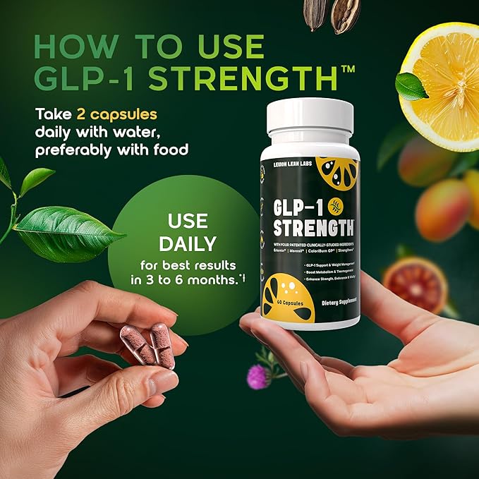 GLP-1 Supplement for Women & Men - Weight Management, Gut Health & Metabolism Support - Promotes Fat Burning & Lean Body Mass - Vegan, Gluten Free, Non-GMO - 60 Count