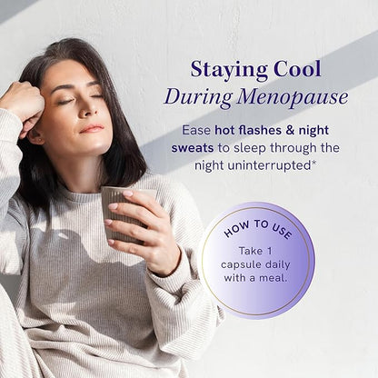 Menopause Supplements for Women Hot Flashes & Night Sweats | Hormone Balance, Menopause Relief for Women & Perimenopause Support | With Black Cohosh, DIM & Red Clover | 60 Ct (2 Month Supply)